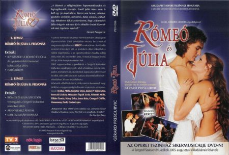 Rómeó És Júlia (2006) (2DVD) (Gérard Presgurvic - William Shakespeare) (Budapesti Operettszínház) (kissé karcos példány)