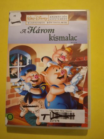 A HÁROM KISMALAC  ( DVD ) (Disney) ( a borítón és a lemezen könyvtári jelzések)