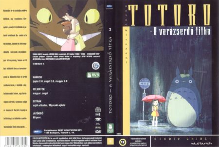 Totoro - A varázserdő titka (1DVD) (japán rajzfilm) (könyvtári példány) (borítón pecsét, matricák jelzésekkel) (nagyon karcos lemez)