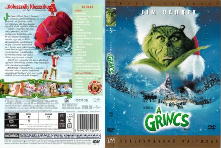 Grincs, A - Aki ellopta a Karácsonyt (1DVD) (extra változat) (Jim Carrey) (Warner Home Video kiadás) (karácsonyi filmek) (kissé karcos példány)