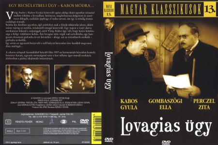 Lovagias ügy (1937) (1DVD) (Kabos Gyula) (régi magyar filmek) (Magyar klasszikusok gyűjtemény 13.)