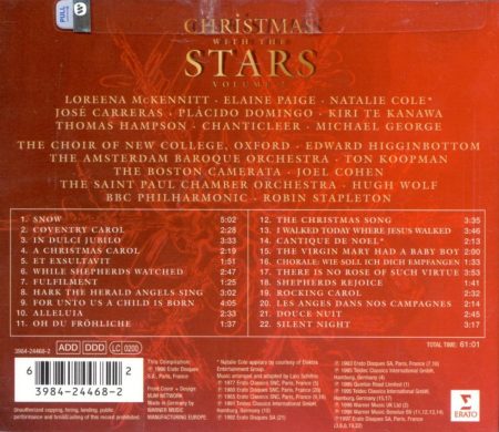 Christmas With The Stars - Volume 2. (1998) (1CD) (Erato / Warner Music) (booklet nélkül)