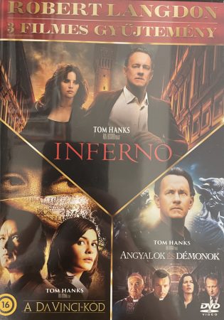  Da Vinci-kód, Angyalok és démonok, Inferno (3DVD) (2016) (Robert Langdon 3 filmes gyűjtemény) (kissé karcos példány)